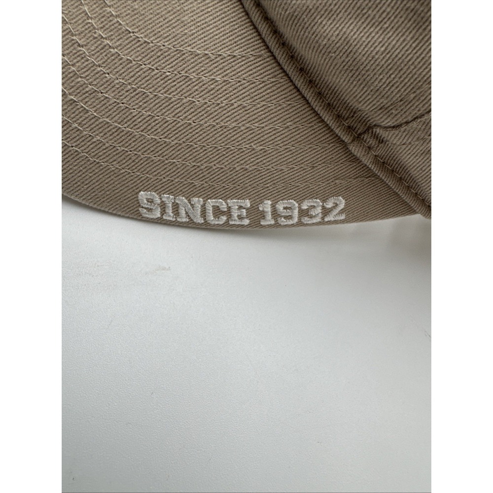 Vintage Titleist Visor Logo Adjustable Strapback Khaki Tan White Black Spell Out - Picture 8 of 9